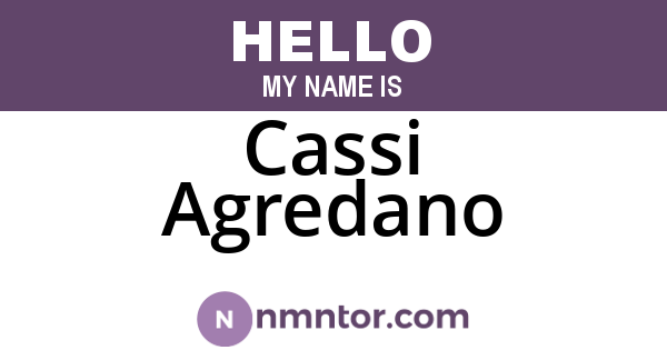Cassi Agredano
