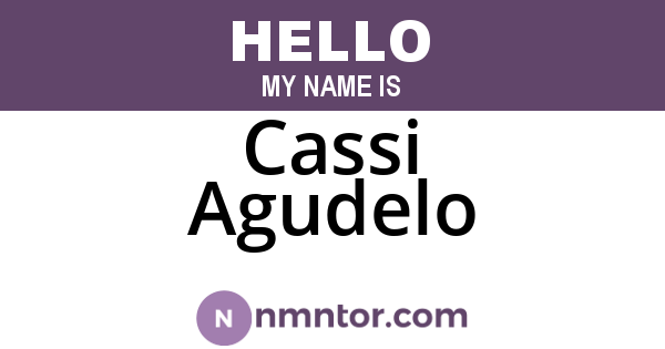 Cassi Agudelo