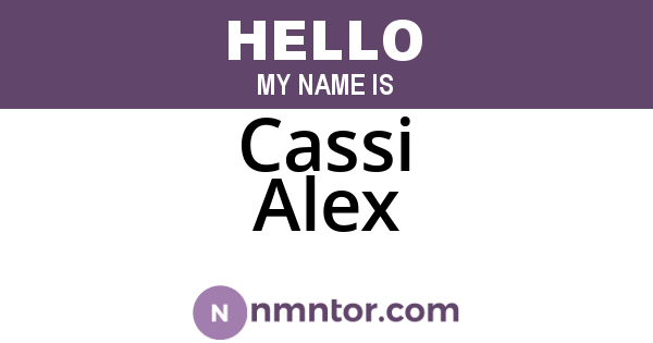 Cassi Alex