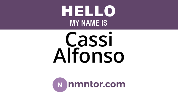 Cassi Alfonso