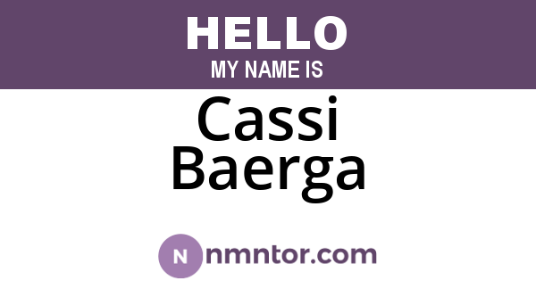 Cassi Baerga
