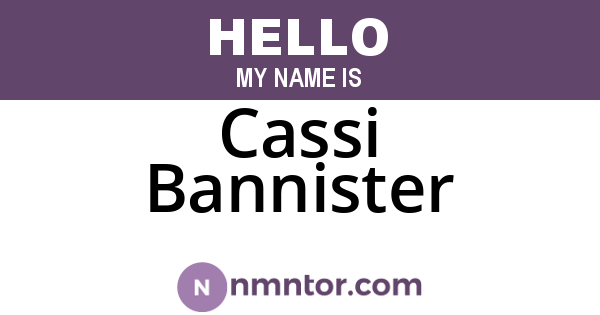 Cassi Bannister