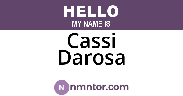 Cassi Darosa