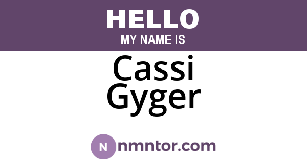 Cassi Gyger