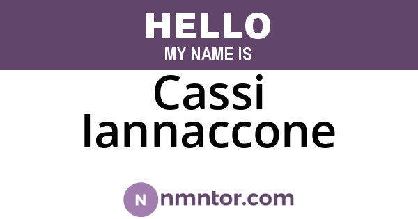 Cassi Iannaccone