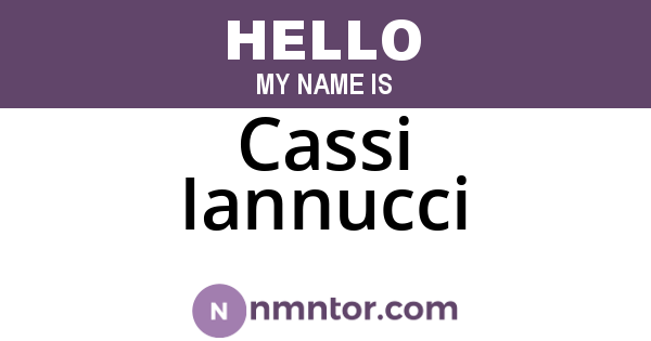 Cassi Iannucci