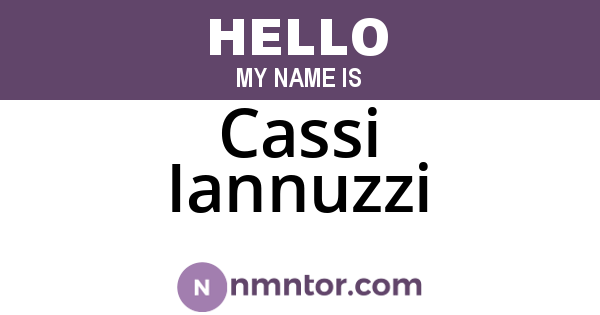 Cassi Iannuzzi