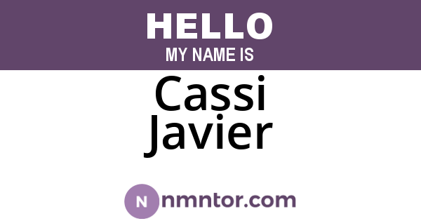 Cassi Javier