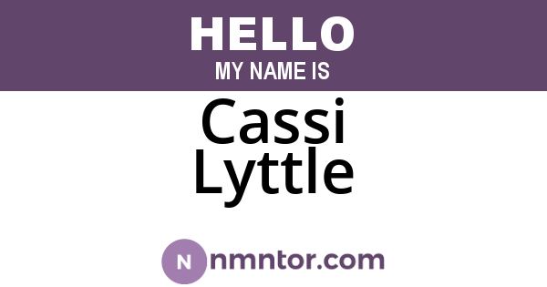 Cassi Lyttle