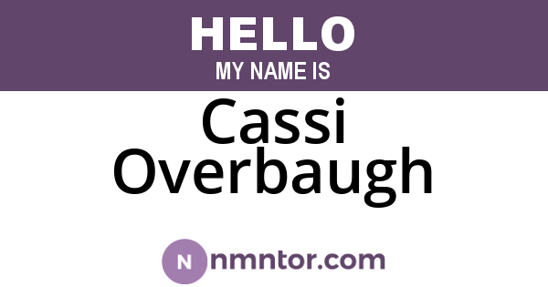 Cassi Overbaugh