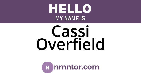Cassi Overfield