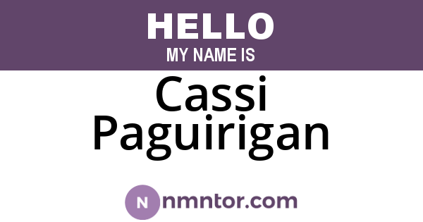 Cassi Paguirigan