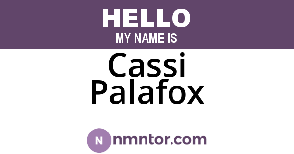 Cassi Palafox