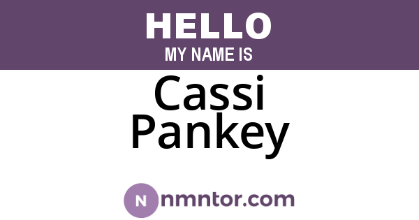 Cassi Pankey