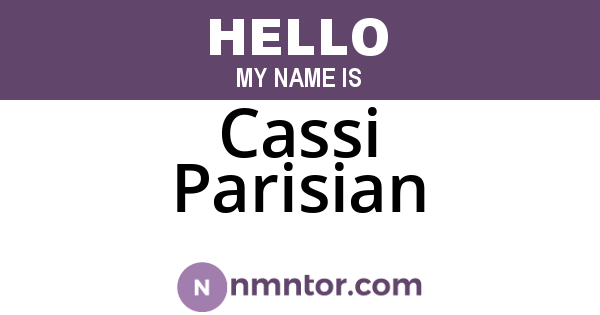 Cassi Parisian