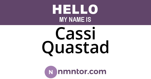 Cassi Quastad