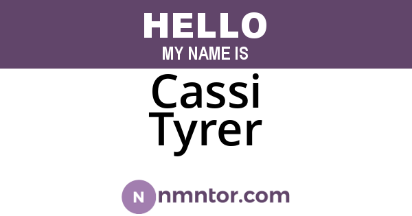 Cassi Tyrer