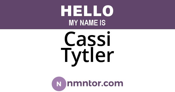 Cassi Tytler