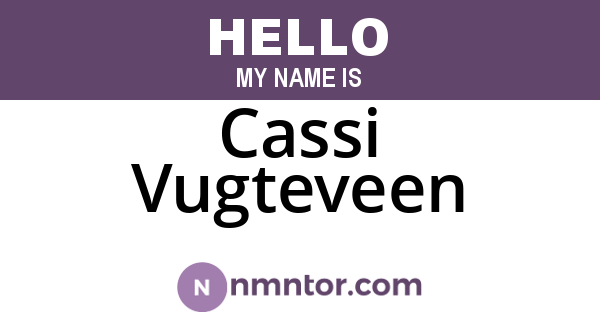 Cassi Vugteveen