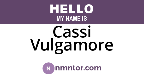 Cassi Vulgamore