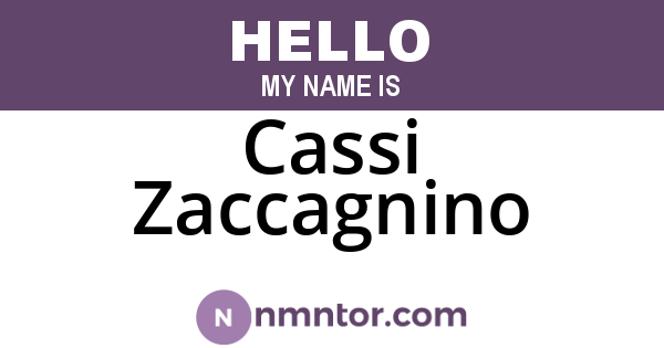 Cassi Zaccagnino