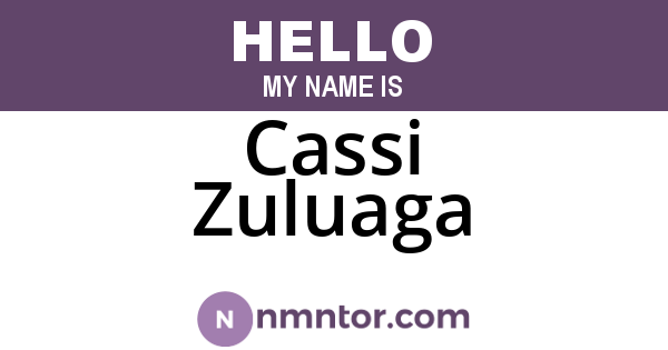 Cassi Zuluaga