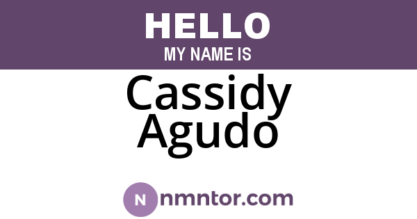 Cassidy Agudo