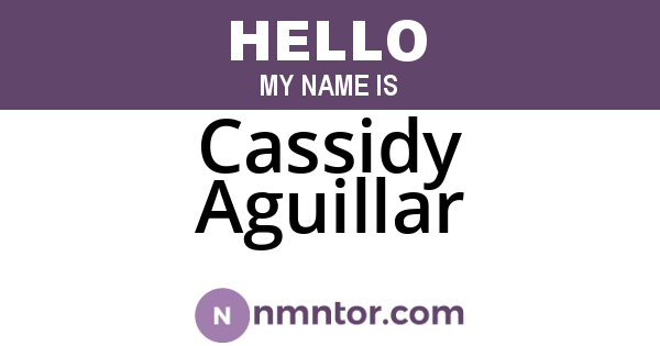 Cassidy Aguillar