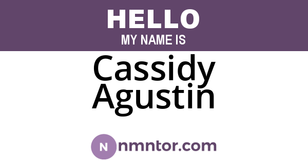 Cassidy Agustin