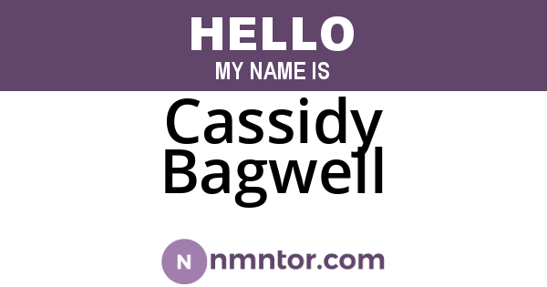 Cassidy Bagwell