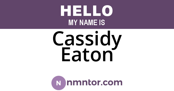 Cassidy Eaton