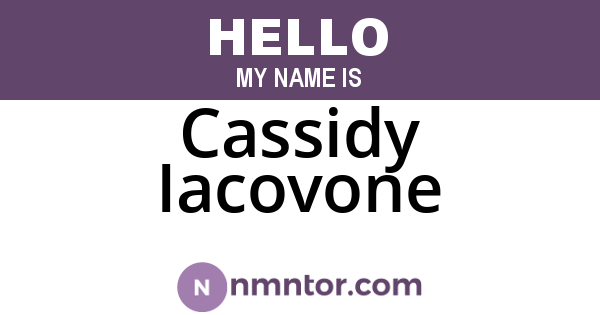 Cassidy Iacovone