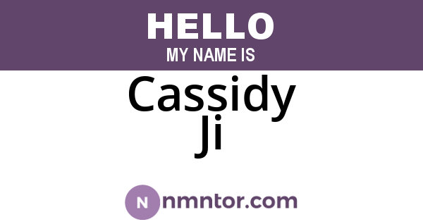 Cassidy Ji