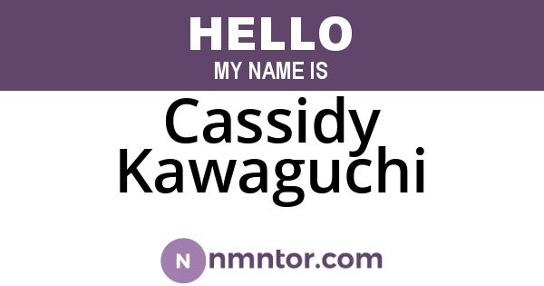 Cassidy Kawaguchi
