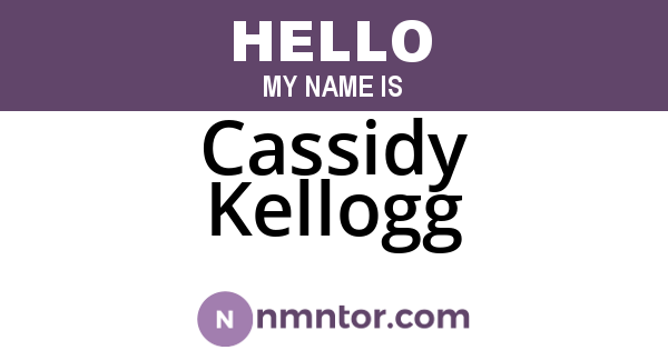 Cassidy Kellogg
