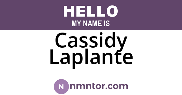 Cassidy Laplante