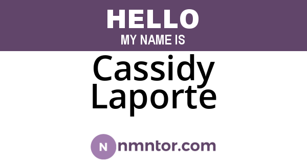 Cassidy Laporte