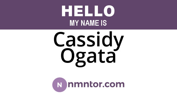 Cassidy Ogata