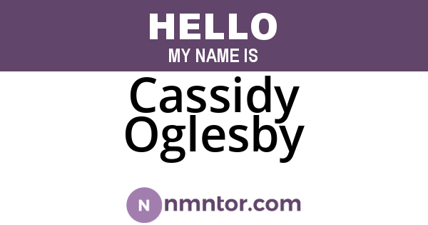 Cassidy Oglesby