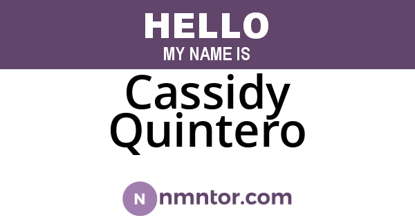 Cassidy Quintero
