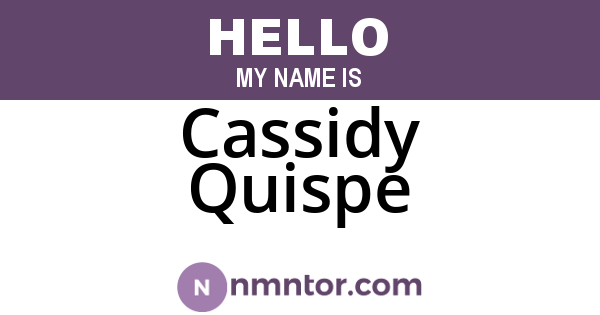 Cassidy Quispe