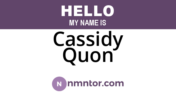 Cassidy Quon