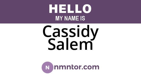 Cassidy Salem