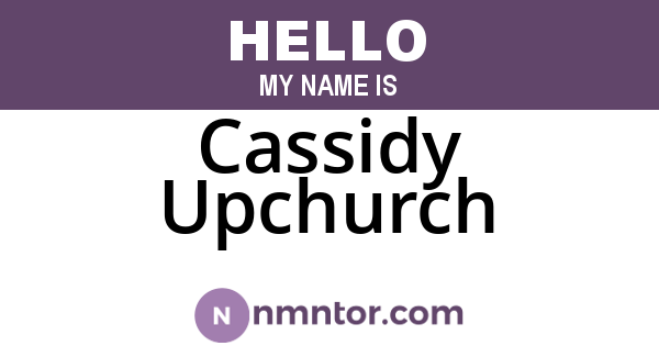 Cassidy Upchurch