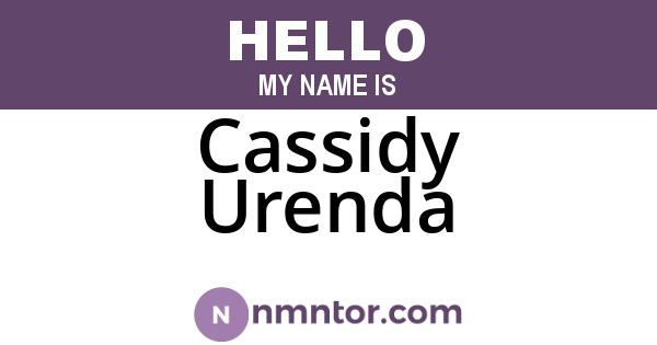 Cassidy Urenda