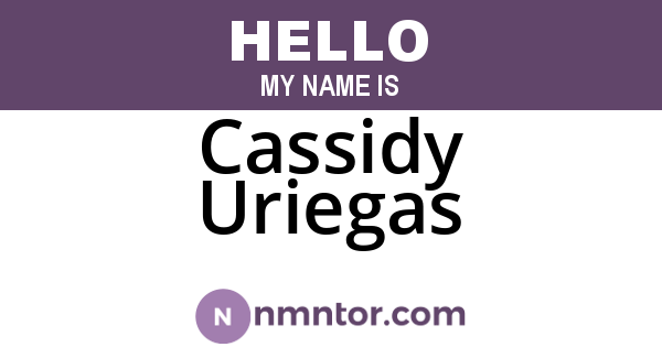 Cassidy Uriegas