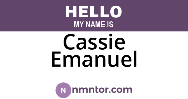 Cassie Emanuel