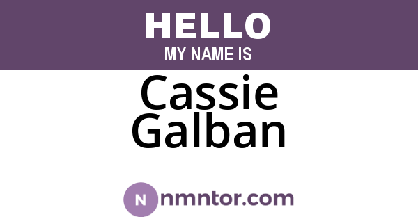 Cassie Galban