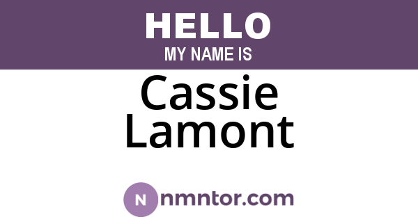 Cassie Lamont