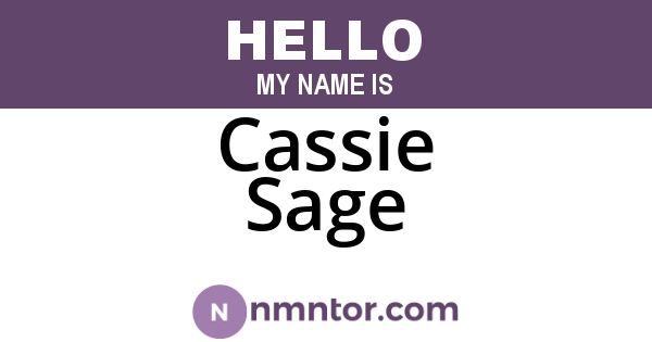 Cassie Sage